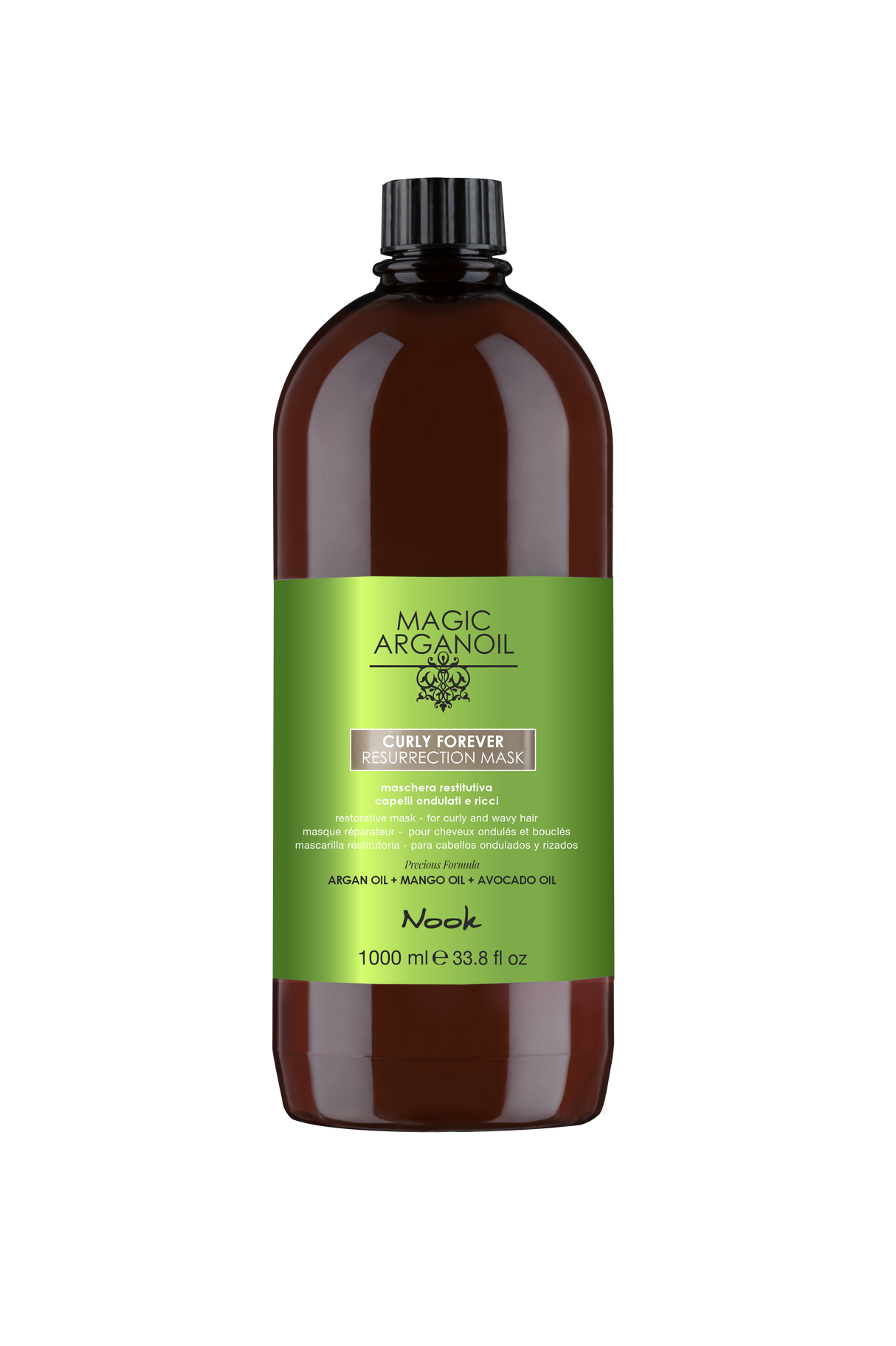 Nook Magic ArganOil Curly Forever Resurrection Mask – Masca Ultra-Regenerantă pentru Păr Creț și Ondulat 1000ml