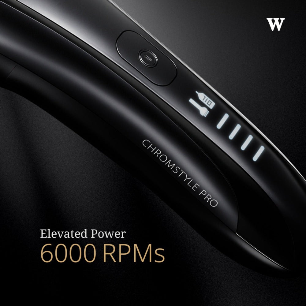 Wahl ChromStyle Negru PRO – Mașină de Tuns Profesională cu Motor Controlat Digital și Lamă de Înaltă Precizie