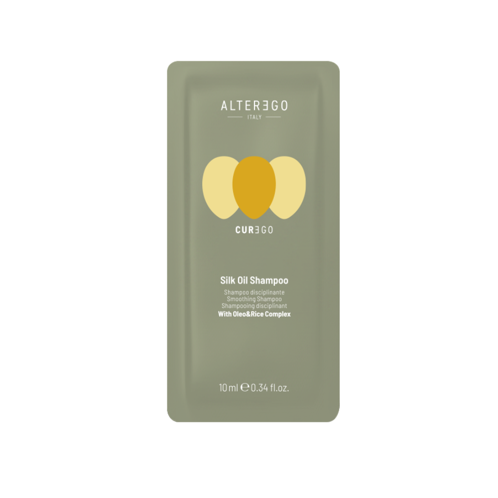 Șampon Iluminator Pentru Părul Rebel Și Indisciplinat AlterEgo CureEgo Silk Oil