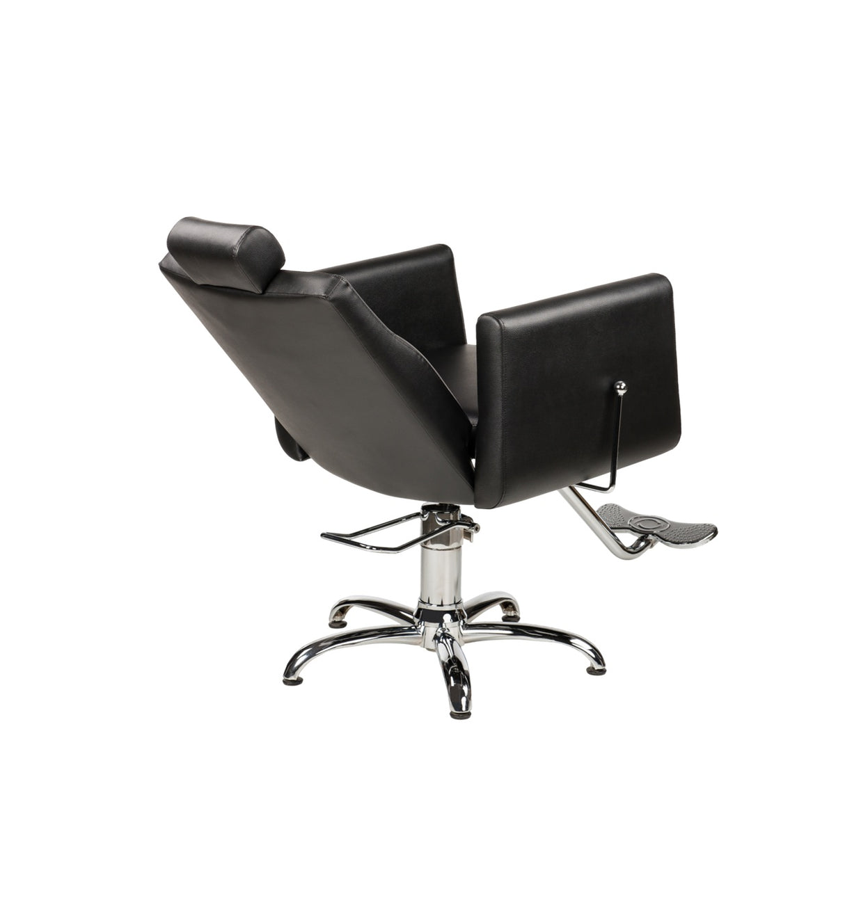 Ayala Scaun de Frizerie Ray 01 Negru cu Bază pe Roți Cromate