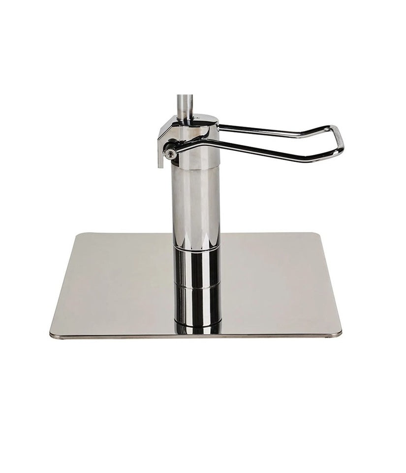 Ayala Globe 01 P-7 Scaun de Coafor Negru cu Cusătură Neagră și Bază Pătrată Argintie