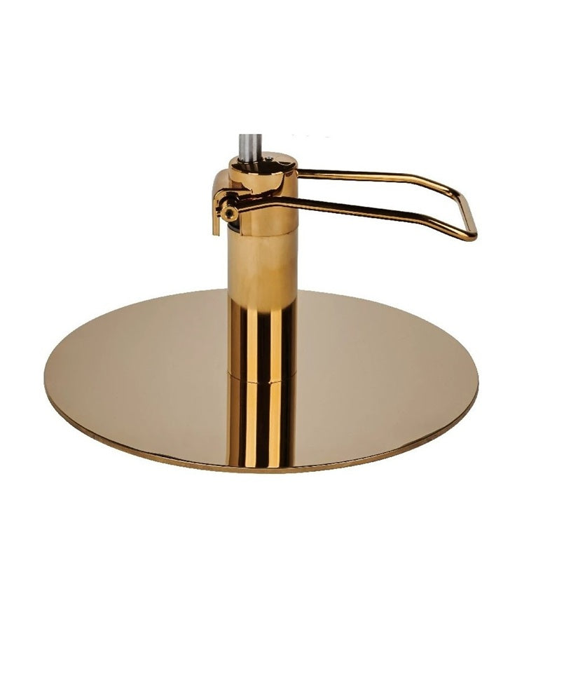 Ayala Holly G1 P-7 Scaun de Coafor Negru cu Cusături Aurii și Bază Rotundă Aurie