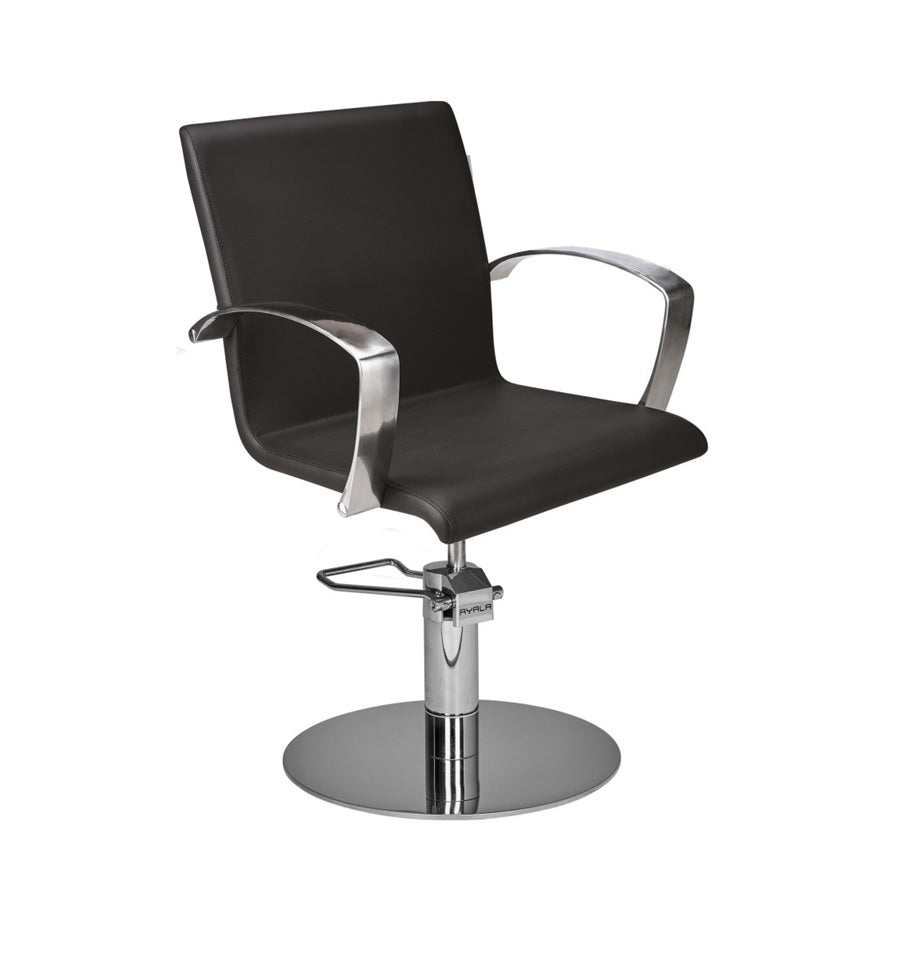 Ayala Partner 01 P-7 Scaun de Coafor cu Bază Rotundă Argintie