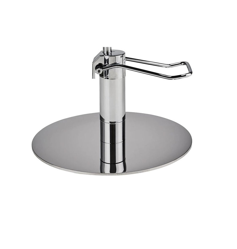 Ayala Pik 01 P-7 Scaun de Coafor Negru cu Bază Rotundă Argintie