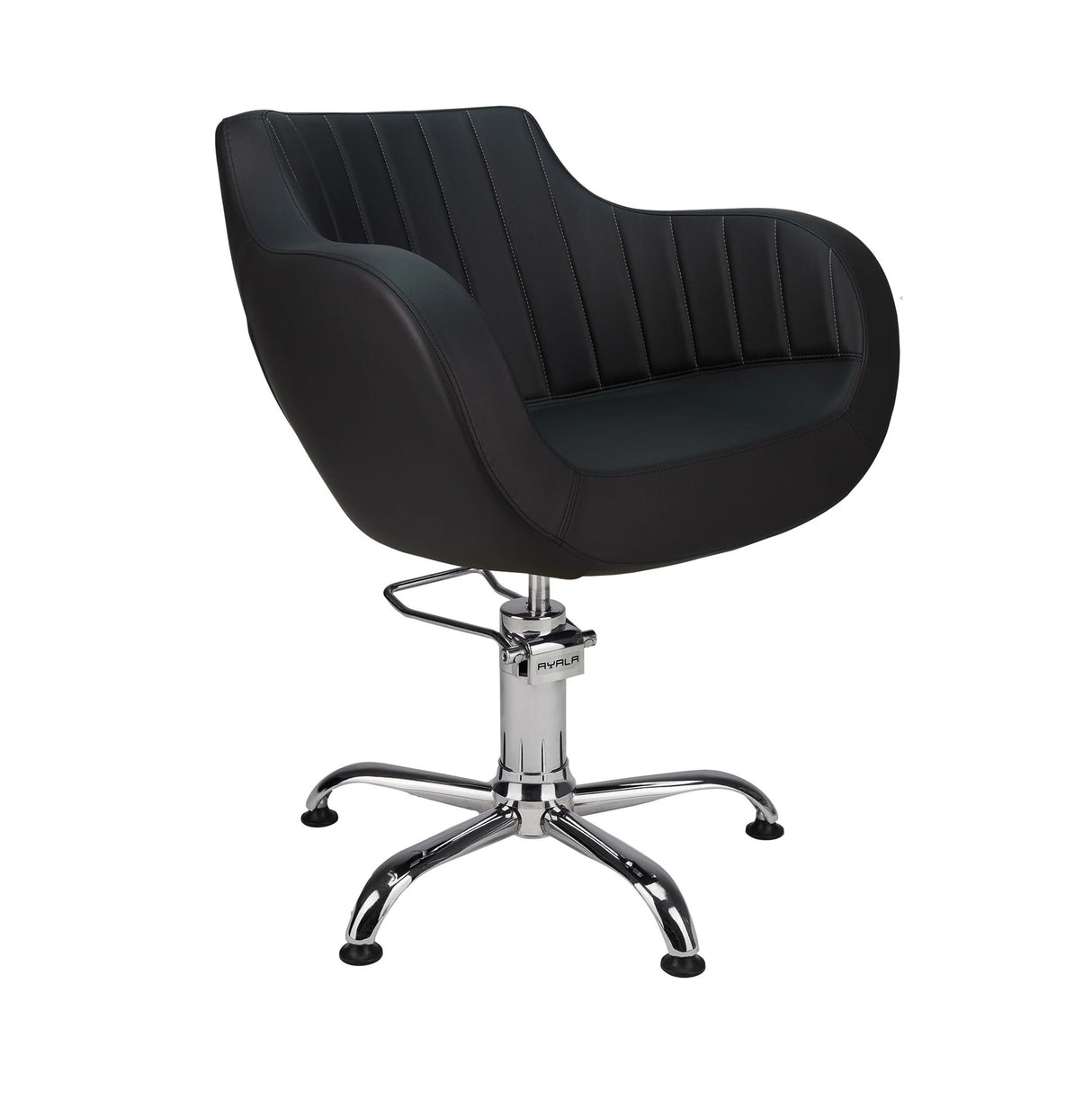 Ayala Thomas P 01 P-7 – Scaun de Coafor Premium cu Cusături Verticale Fine și Bază pe Picioare Negre