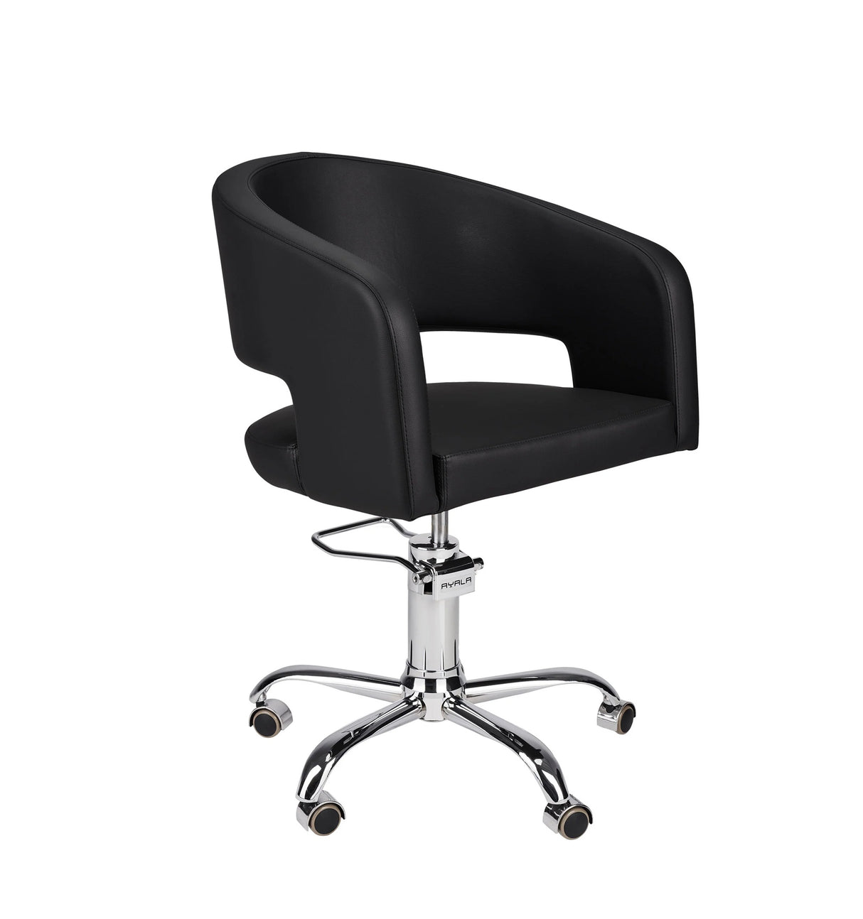 Ayala Zoe 01 P-7 Scaun de Coafor Negru cu Bază pe Roți