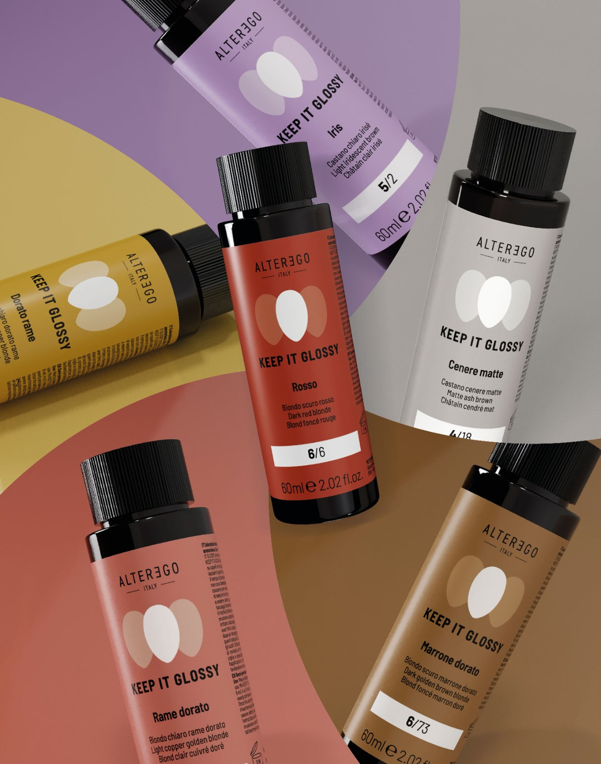 AlterEgo Keep It Glossy 60ml – Vopsea demi-permanentă profesională pentru păr strălucitor, sănătos și plin de viață