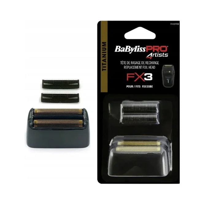 BaBylissPRO FX3 – Set Profesional de Înlocuire Folie + Cuțit din Titan pentru Aparat de Ras