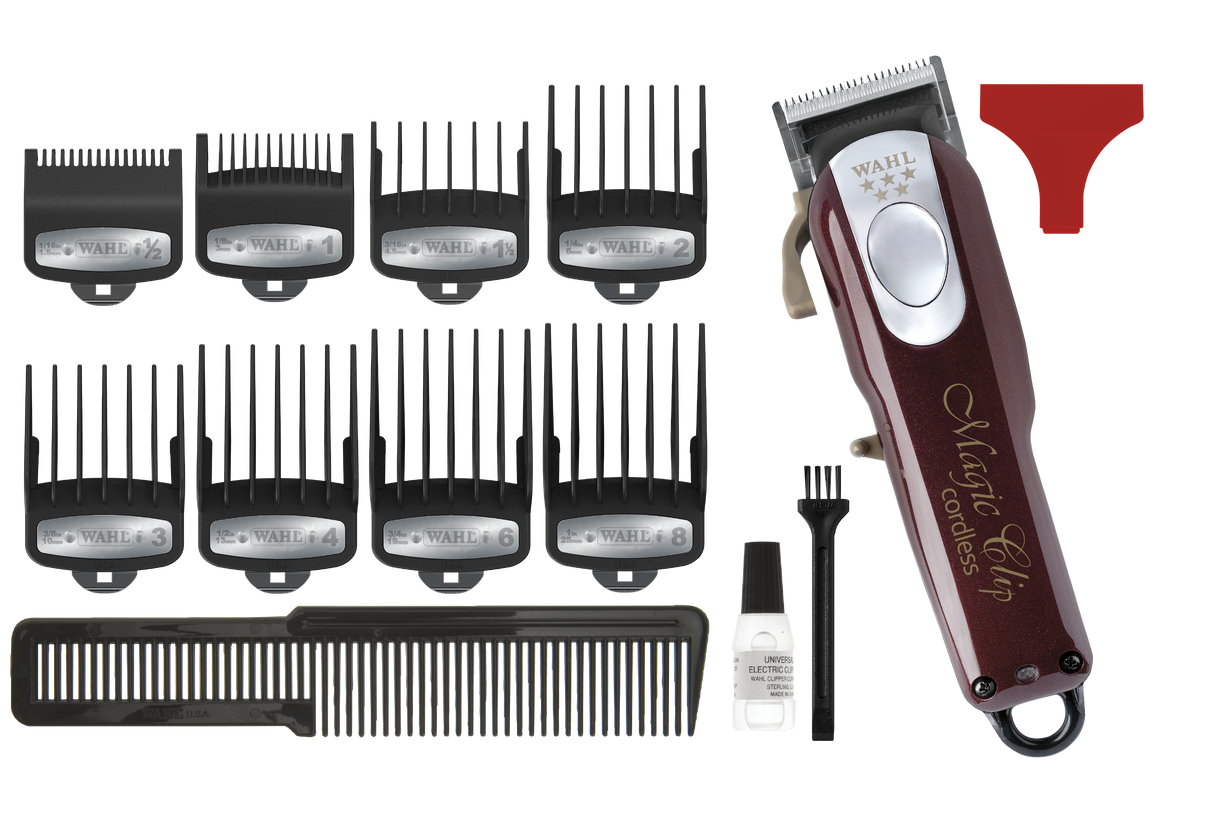 Kit Cordless Magic Clip – Mașină de tuns profesională fără fir pentru tunsori precise și ușor de realizat