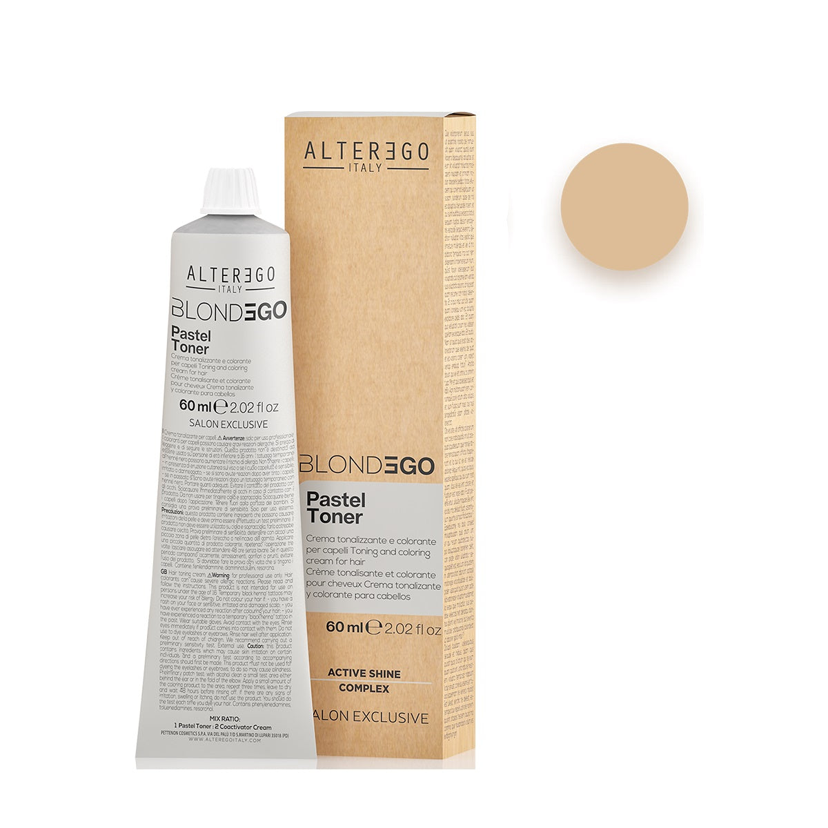 AlterEgo Blondego Pastel Toner Vopsea De Par Semipermanentă 60ml Pentru Păr Decolorat