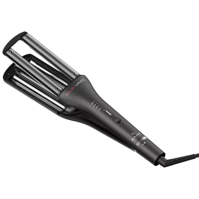 GA.MA Salon Silk Waves Placă de Ondulat cu Plăci Ceramice, Temperatură Reglabilă 160–220°C, Pentru Onduleuri Moi, Strălucitoare și Coafuri cu Volum