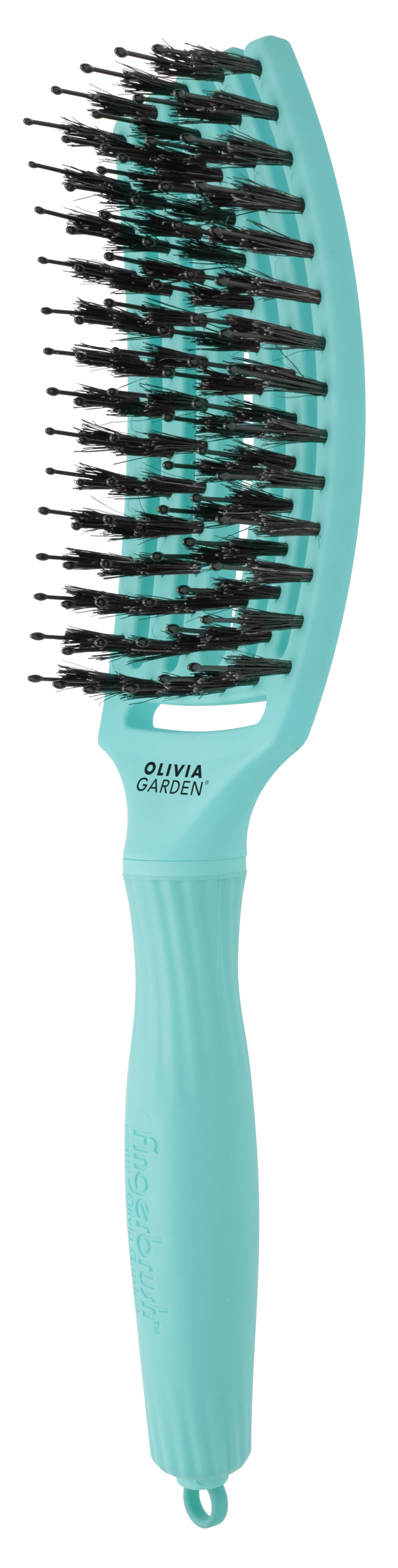 Olivia Garden FingerBrush Combo Medium Mint – Perie Profesională pentru Descurcare, Netezire și Volum