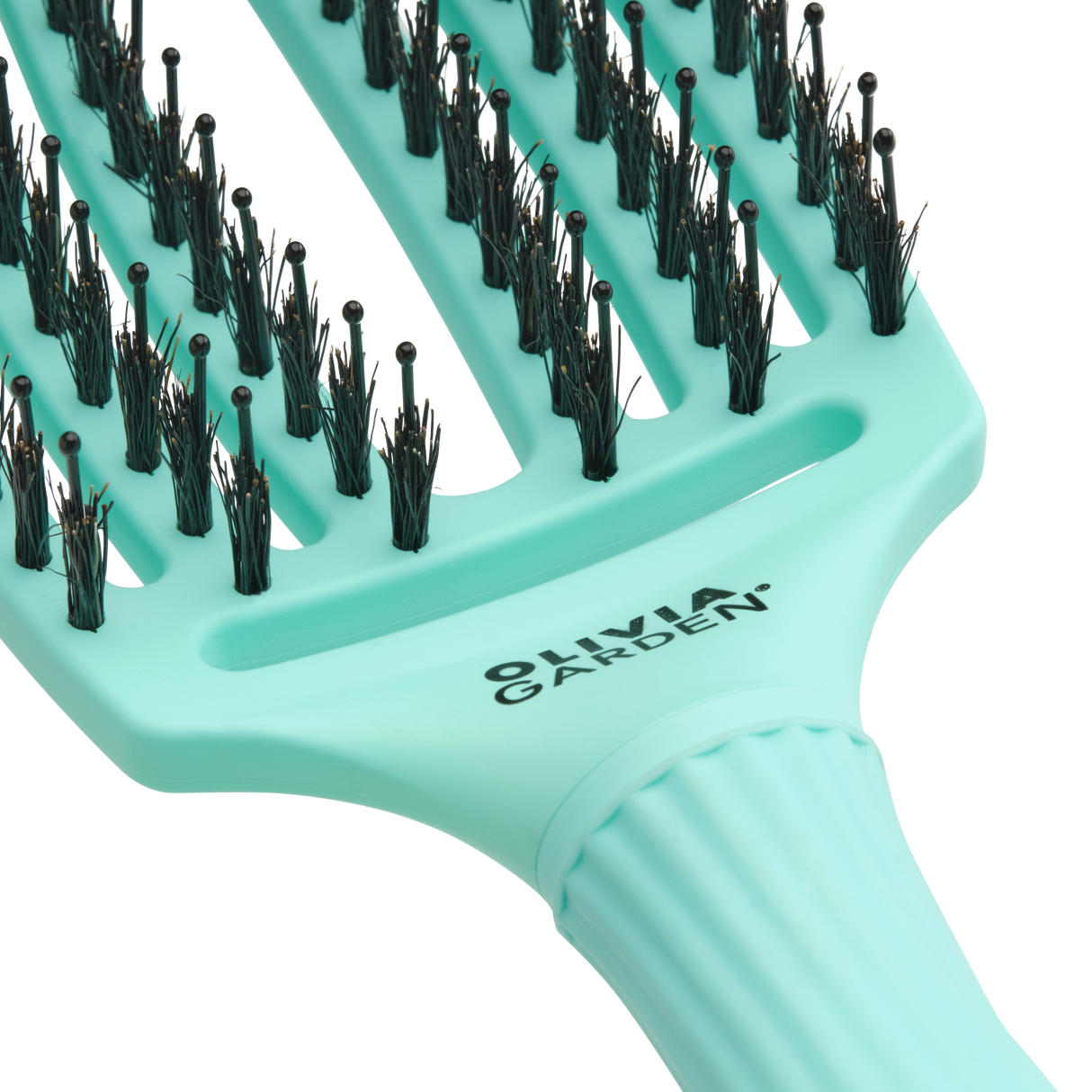 Olivia Garden FingerBrush Combo Medium Mint – Perie Profesională pentru Descurcare, Netezire și Volum