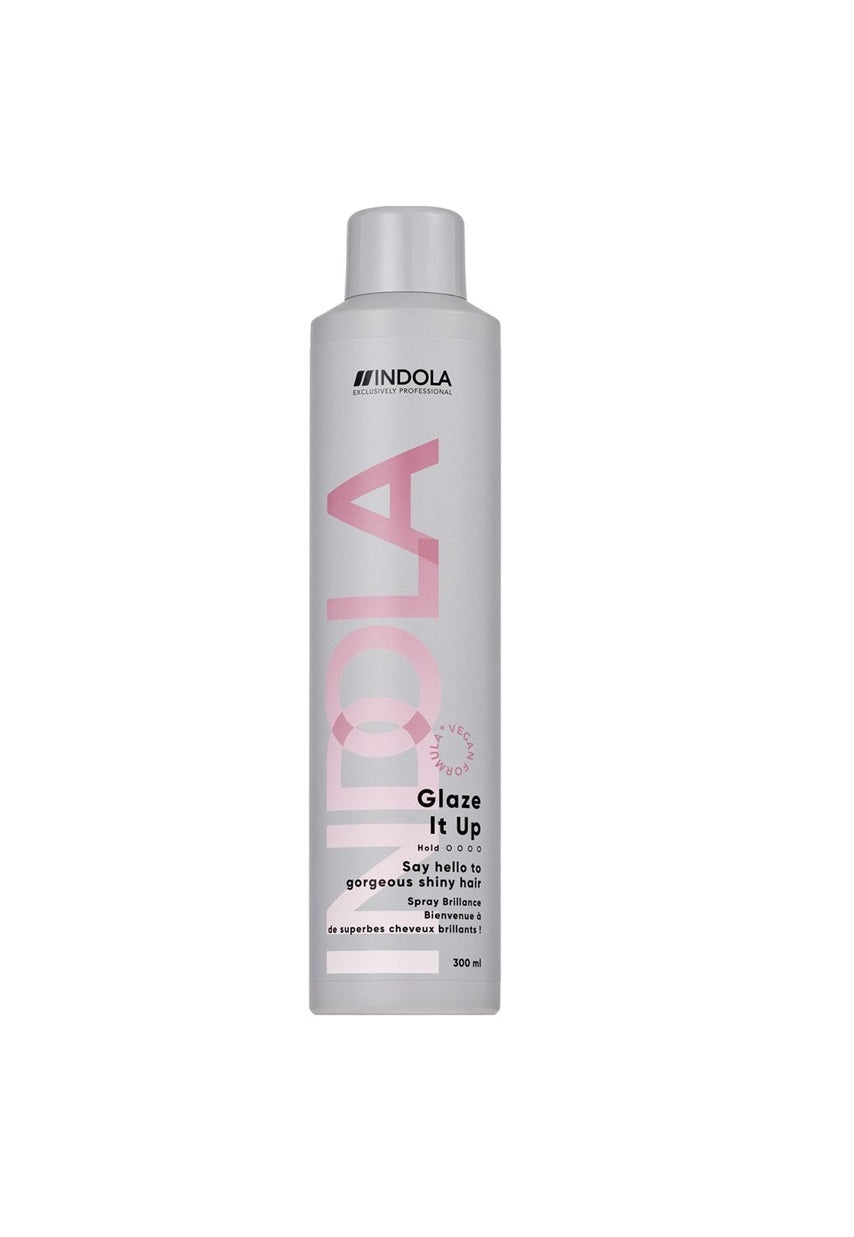 Indola Glaze It Up Shine Spray 300ml – Spray Profesional pentru Strălucire Instantă, Protecție Termică și Anti-Frizz