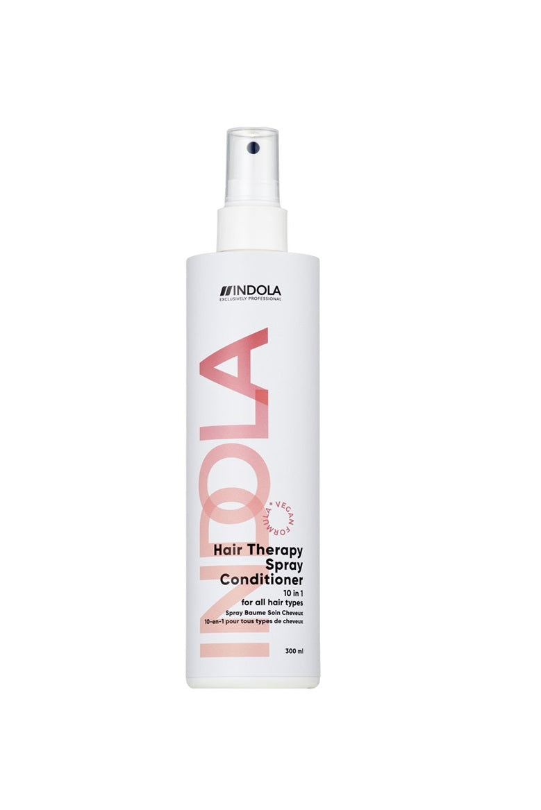 Indola Hair Therapy Spray Conditioner 300ml – Balsam Leave-In pentru Toate Tipurile de Păr, cu Hidratare Instantă și Protecție Termică & UV