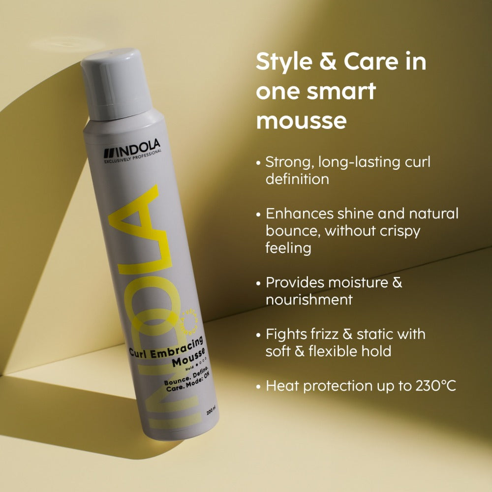 Indola Curl Embracing Mousse – Spumă pentru definirea buclelor 200ml