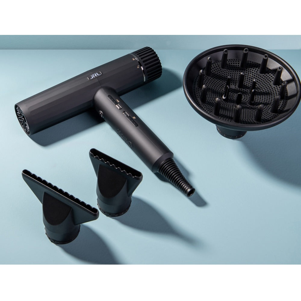 JRL Set Uscator de par Forte Pro Dryer 90.000 RPM + 2 Perii pentru par