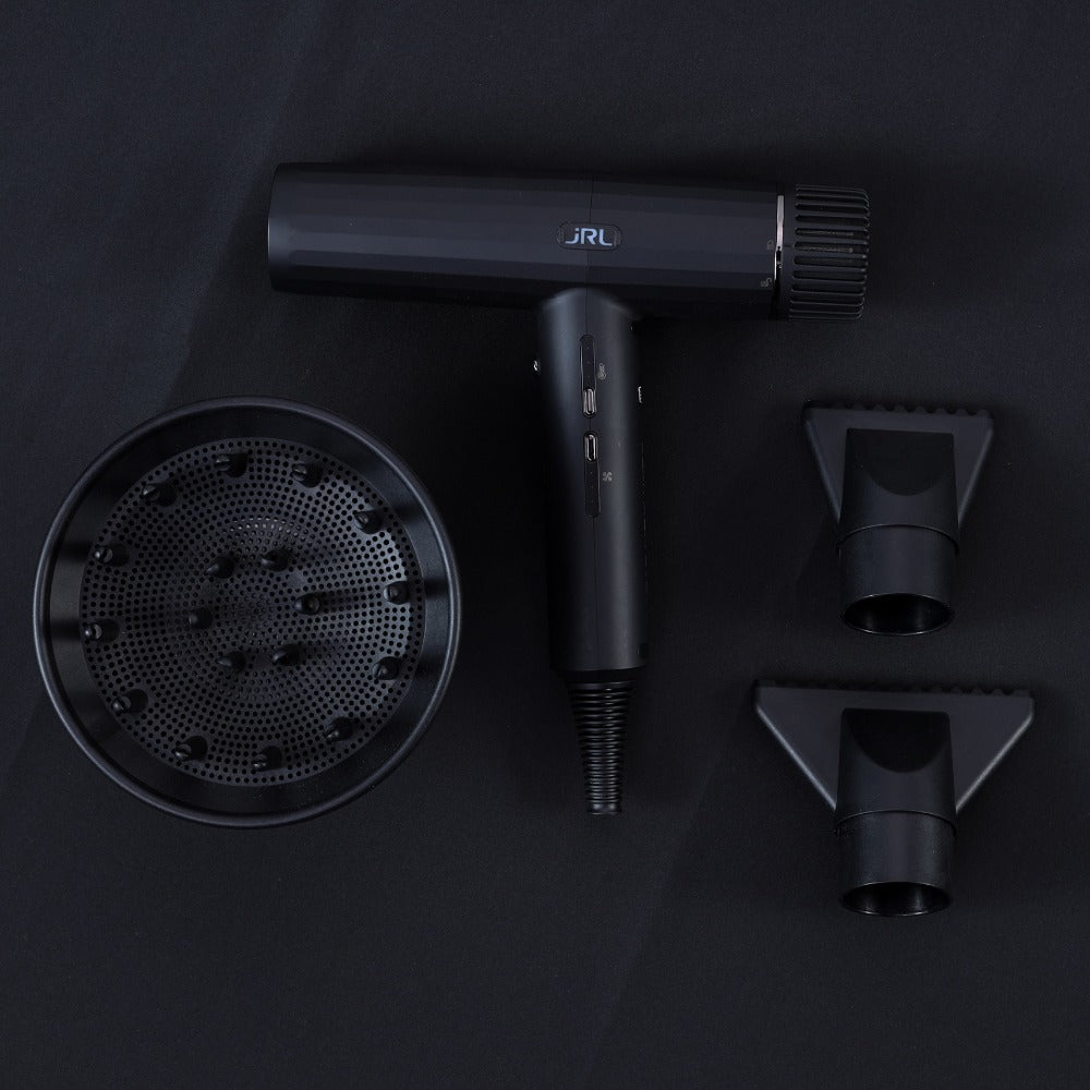 JRL Set Uscator de par Forte Pro Dryer 90.000 RPM + 2 Perii pentru par