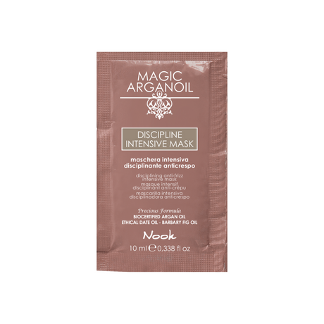 Mască disciplinantă antistatică Nook Magic Arganoil 10 ml cu ulei de argan pentru păr rebel.