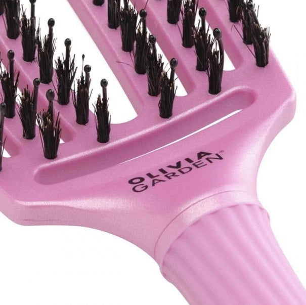 Perie De Păr Profesională Pentru Descâlcire Cu Peri De Mistreț Și Nailon Fingerbrush Iconic Boar&Nylon