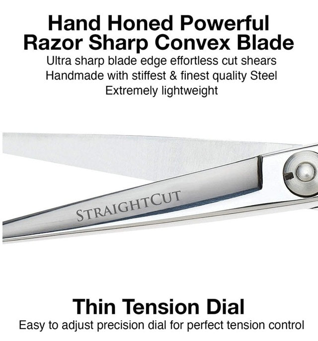 Olivia Garden StraightCut 5.75” – Foarfecă Profesională de Tuns cu Design Ergonomic, Lamă Ultra-Ascuțită și Tăiere de Precizie