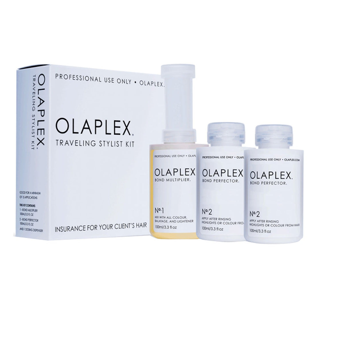 Olaplex Salon Travel Kit 3x100ml – Sistem Profesional de Reconstrucție Capilară cu Tehnologie Bond-Building™ pentru Blond Perfect și Păr Protejat