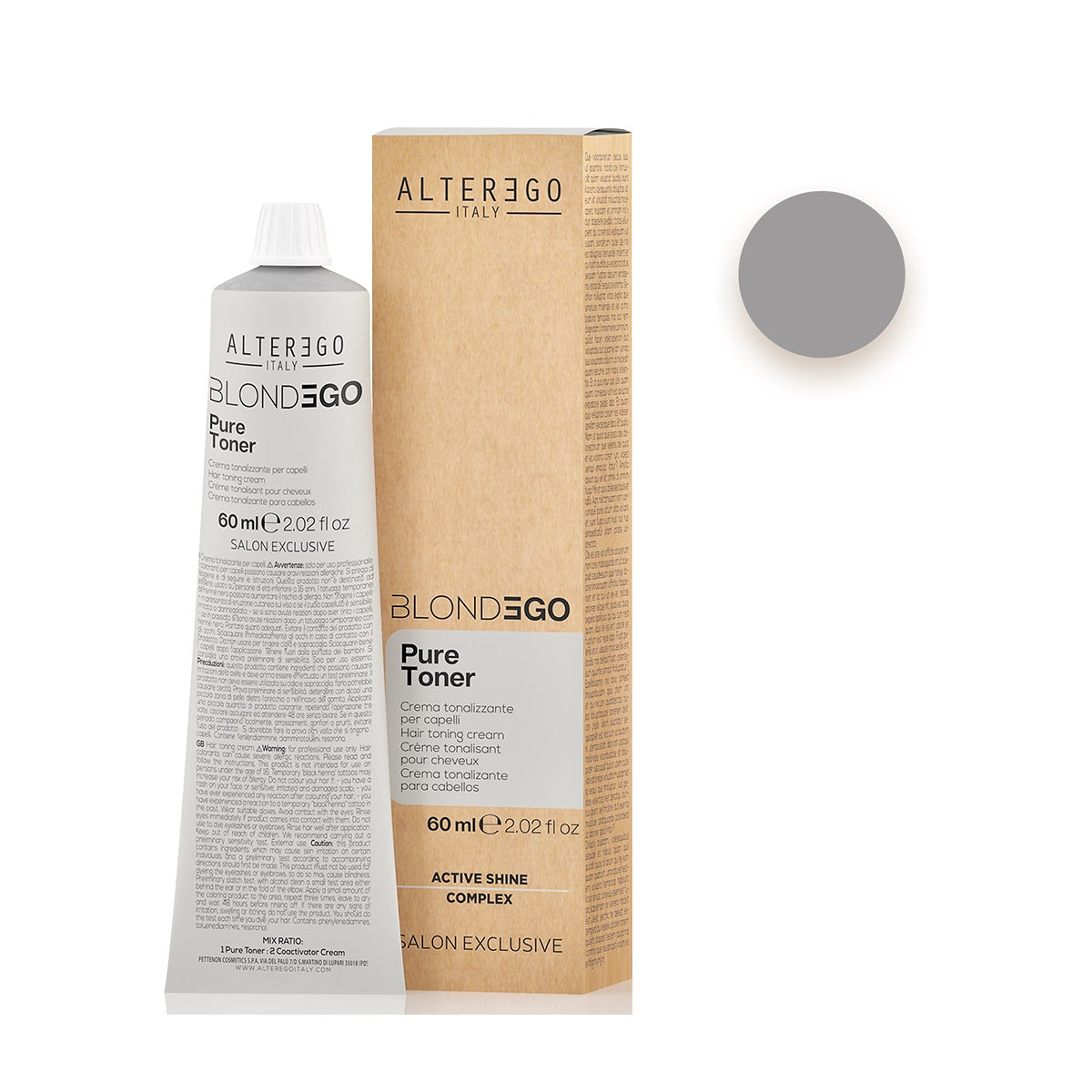 AlterEgo Blondego Pure Toner Vopsea De Par Semipermanentă 60ml Pentru Păr Decolorat