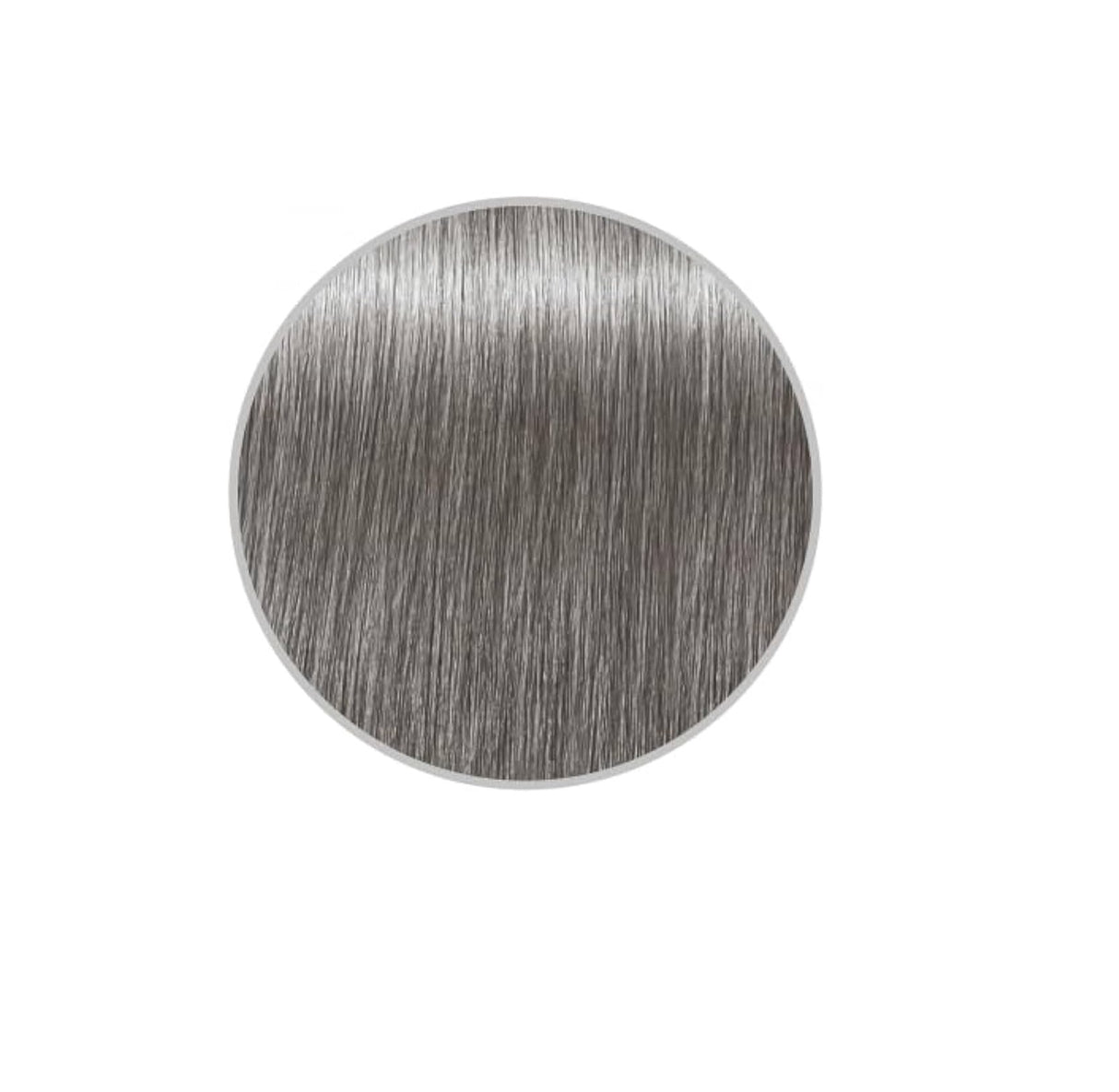 Șuviță de păr în nuanță gri argintiu, textură netedă și aspect strălucitor