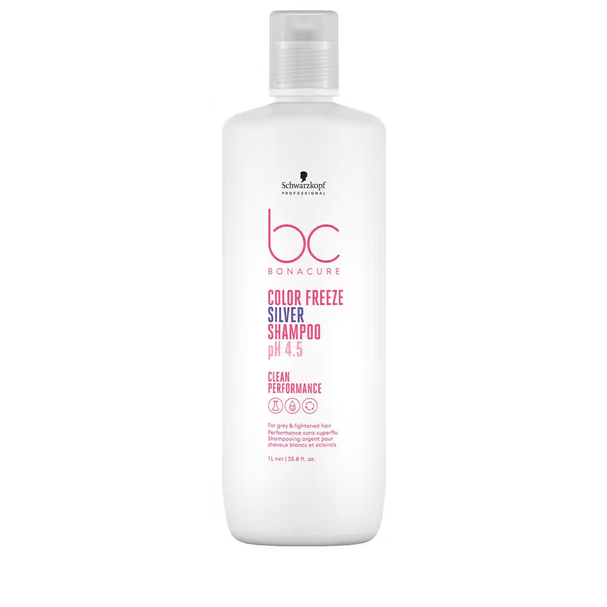 Șampon Argintiu Pentru Neutralizare Tonurilor Calde Schwarzkopf Professional Bonacure Clean Performance Color Freeze Silver Shampoo