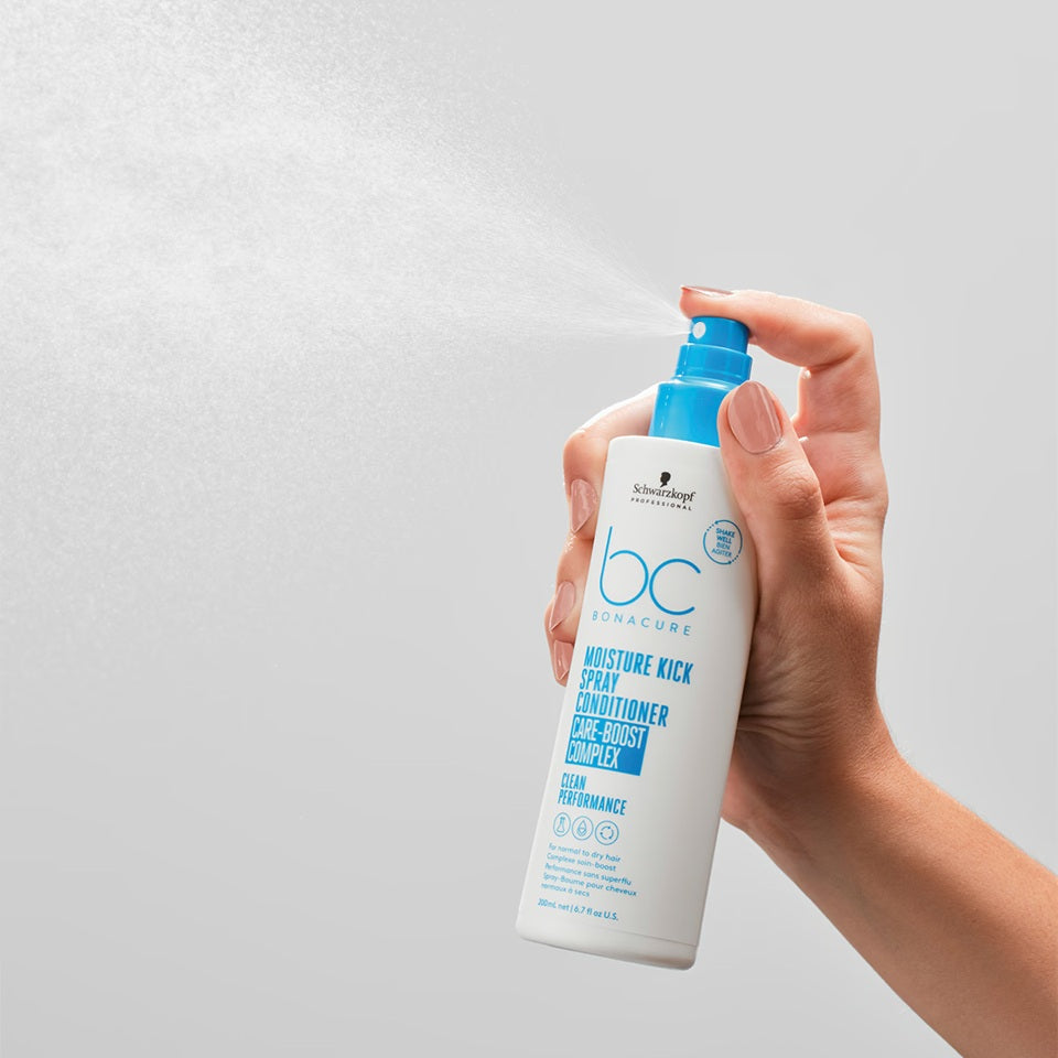Schwarzkopf Professional BC Bonacure Moisture Kick Spray Conditioner – Balsam Leave-in Profesional pentru Păr Uscat, Deshidratat sau Cret, cu Hidratare Instantă și Descurcare Imediată