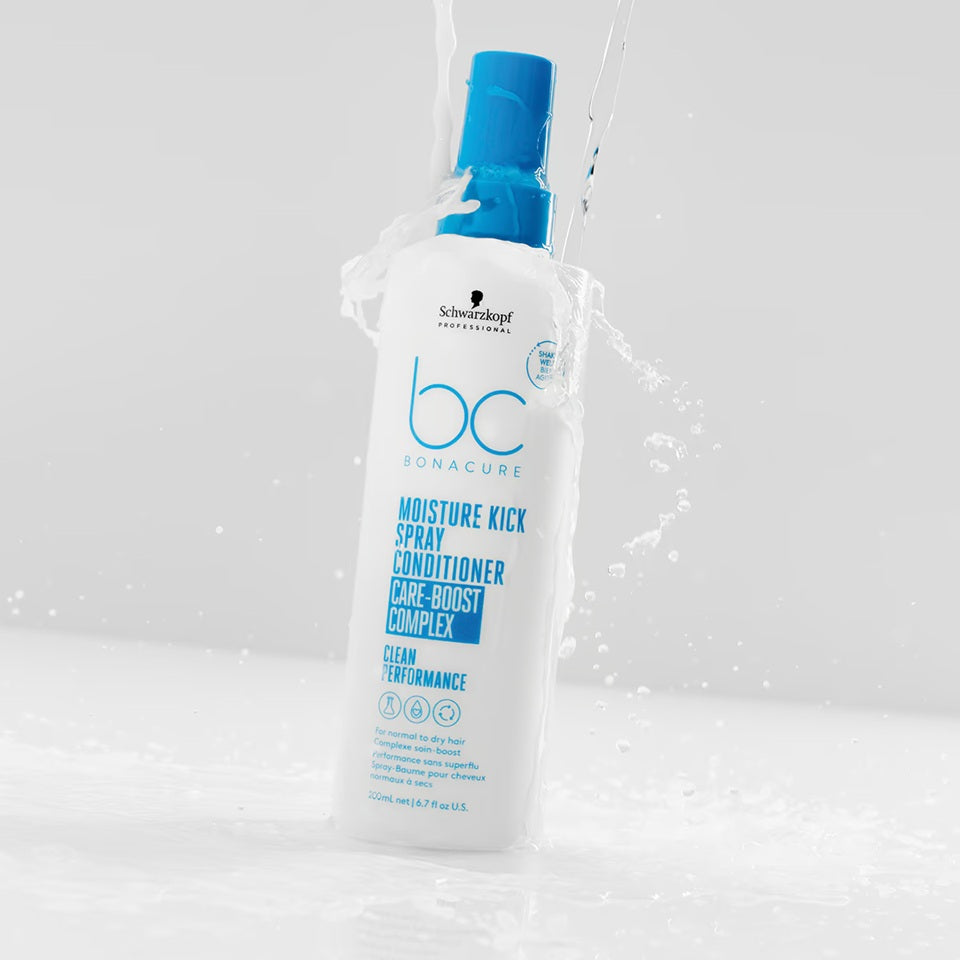 Schwarzkopf Professional BC Bonacure Moisture Kick Spray Conditioner – Balsam Leave-in Profesional pentru Păr Uscat, Deshidratat sau Cret, cu Hidratare Instantă și Descurcare Imediată