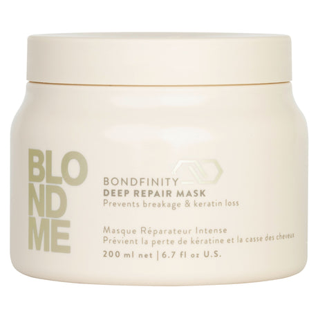 Mască Reparatorare Intensivă Schwarzkopf BLONDME Bondfinity Deep Repair – Reconstrucție Permanentă pentru Păr Blond sau Decolorat