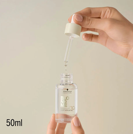 Ulei Reparator Schwarzkopf BLONDME Bondfinity Repair Oil – Regenerare, Strălucire și Protecție Termică pentru Părul Blond 50ml