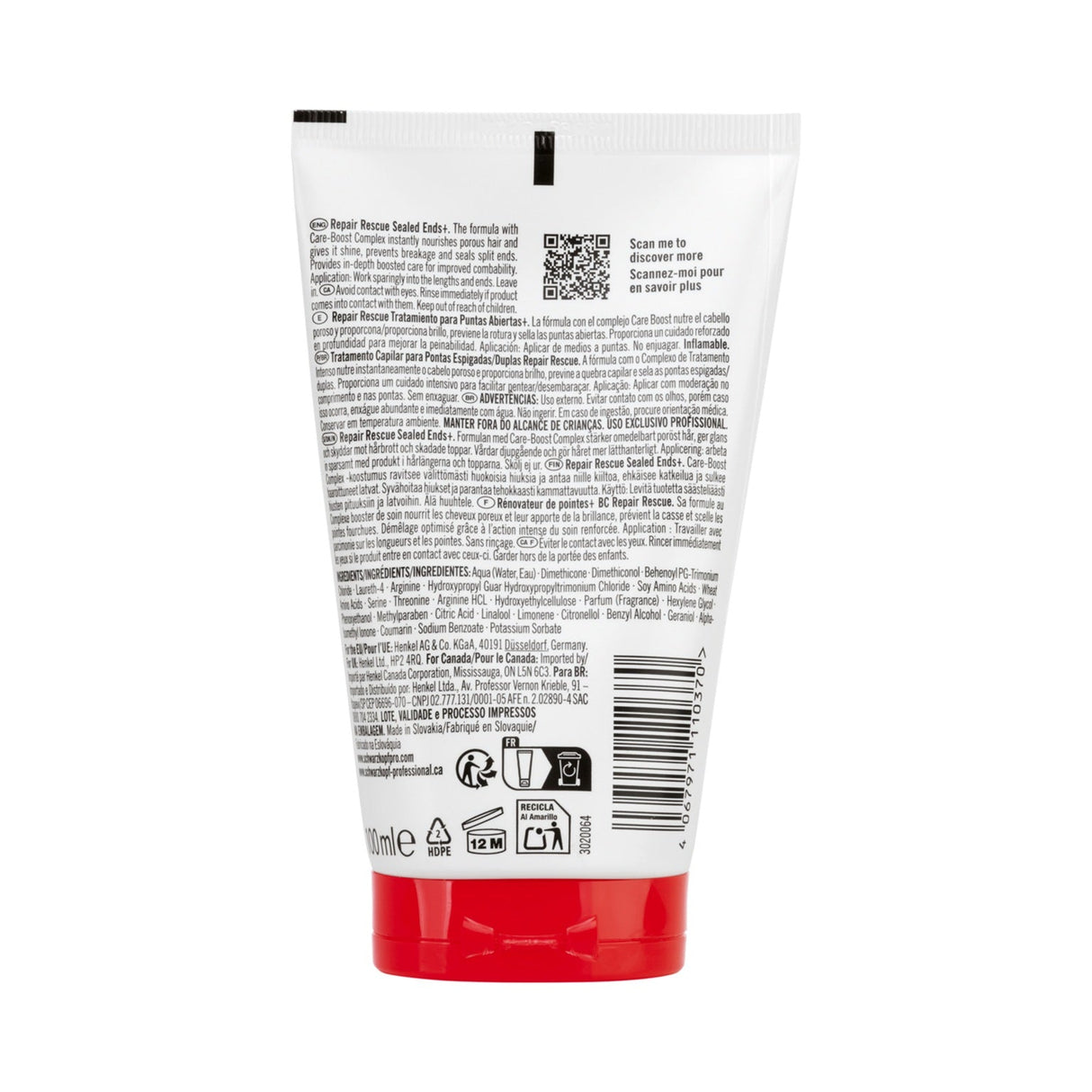 Schwarzkopf Professional BC Bonacure Repair Rescue Sealed Ends+ 100ml – Ser Leave-in pentru Vârfuri Perfect Sigilate