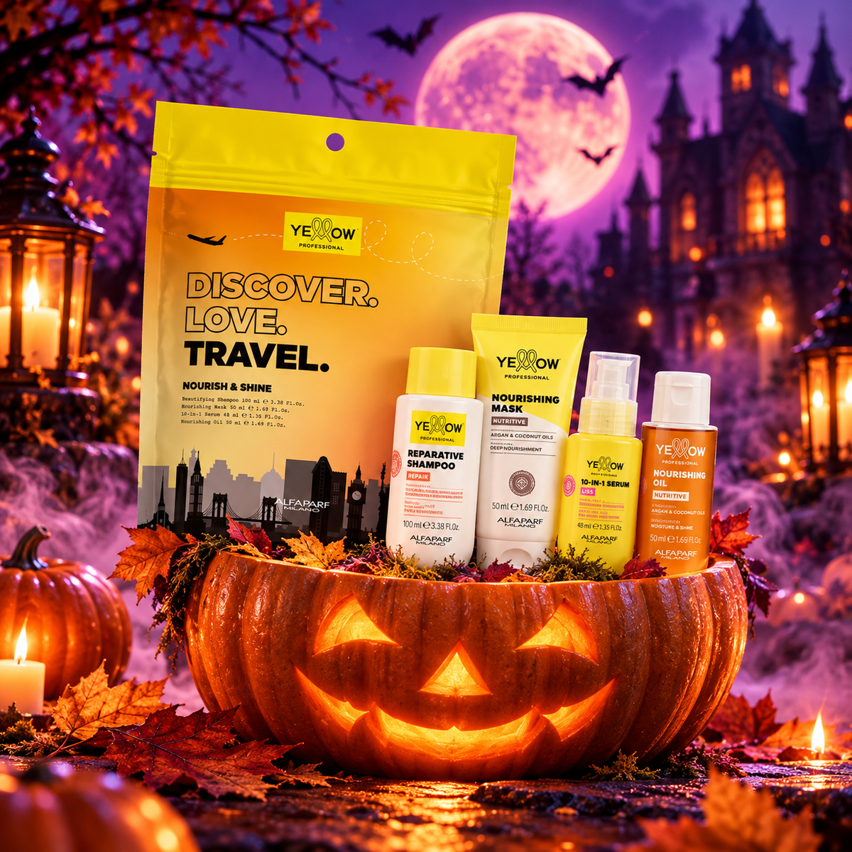Yellow Nourish & Shine Kit Hrănire și Strălucire
