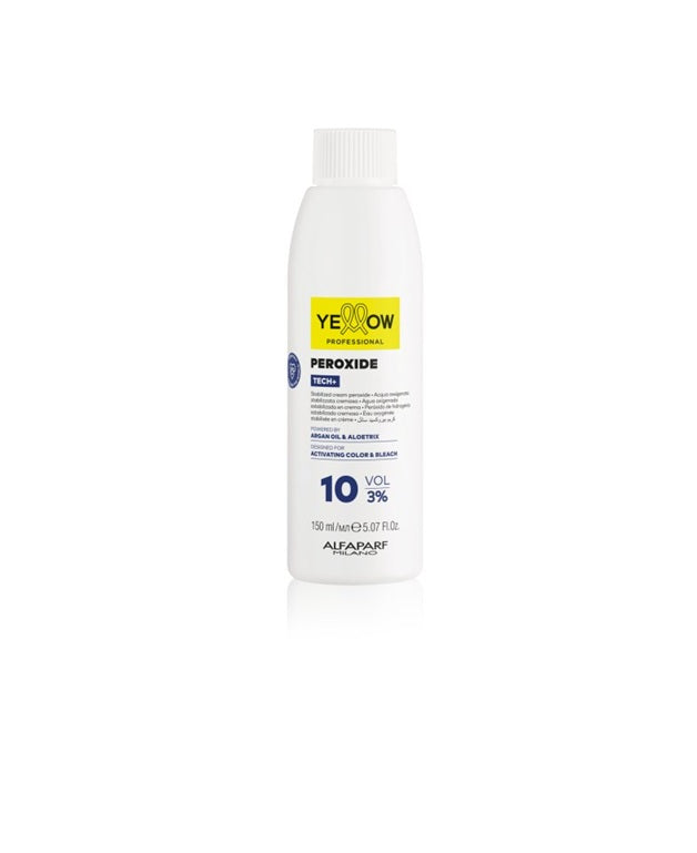 YELLOW Peroxide Tech+ 3% 10Vol – Emulsie Oxidantă Profesională pentru Colorare Uniformă și Strălucitoare