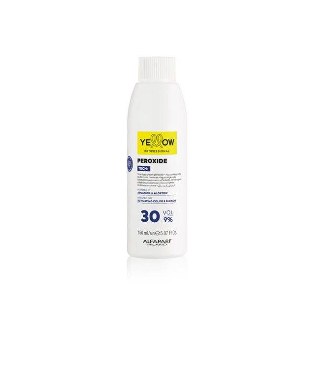 YELLOW Peroxide Tech+ 9% 30Vol– Emulsie Oxidantă Profesională pentru Colorare Uniformă și Strălucitoare