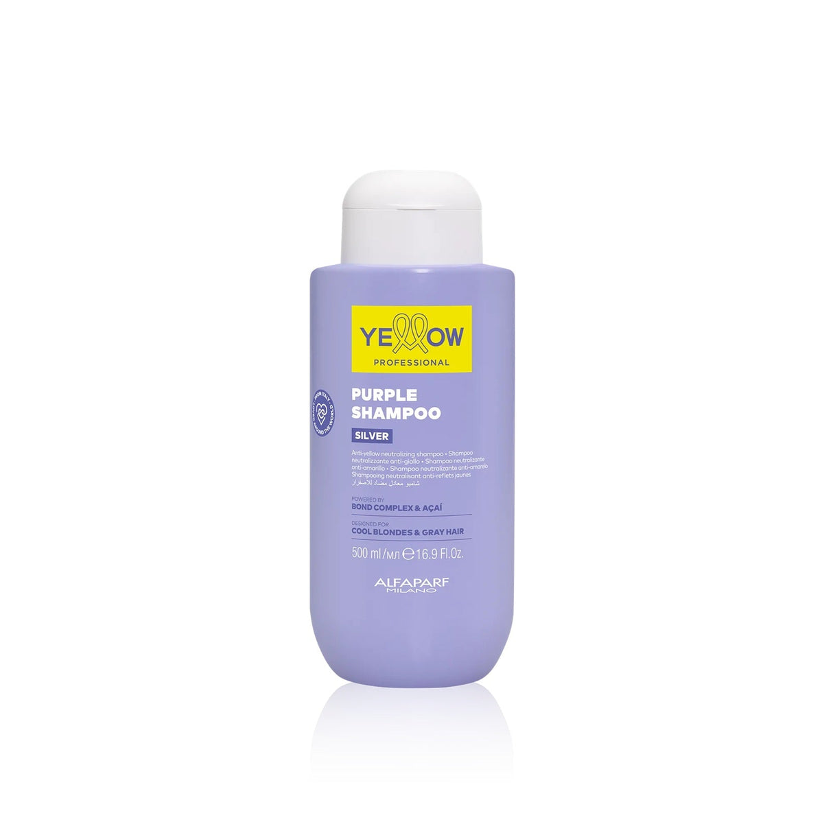 Yellow Purple Shampoo 500ml – Șampon Violet Profesional pentru Nuanțe Reci de Blond și Păr Gri 💜✨ Neutralizare Instantă a Reflexelor Galbene