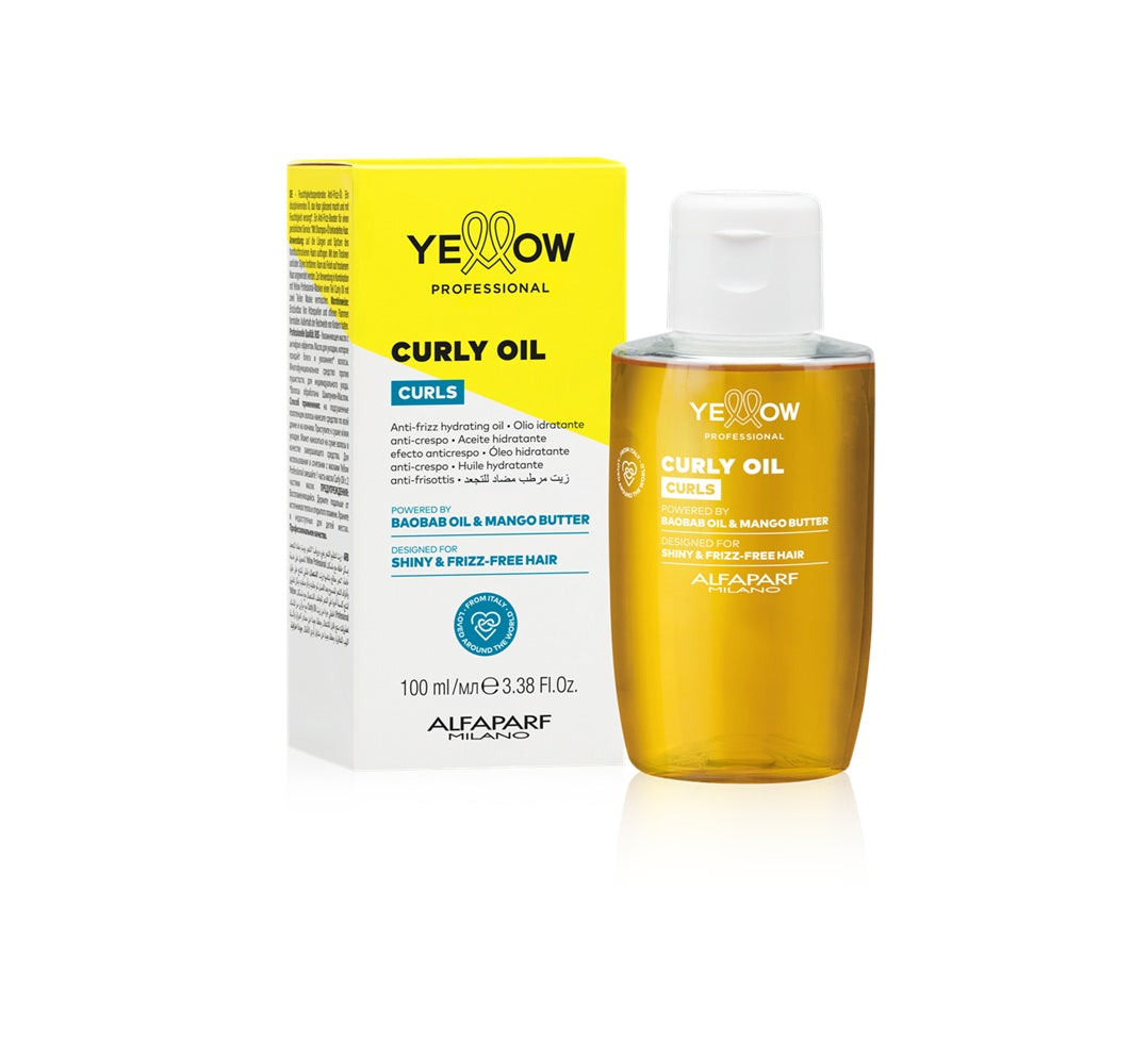 Yellow Professional Curls Ulei pentru Păr Cret– Hidratare Intensă, Strălucire Naturală și Anti-Frizz Personalizabil