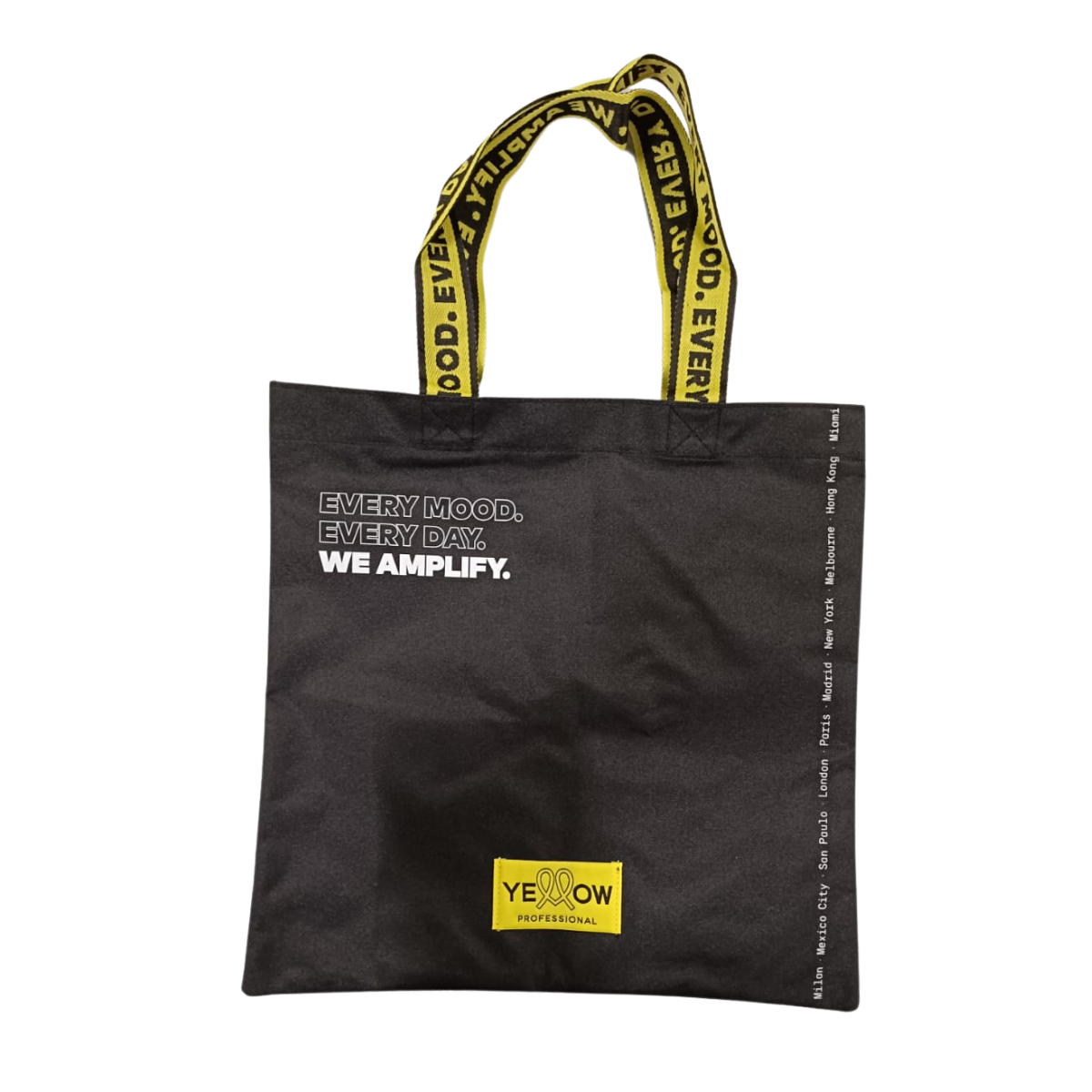 Geantă Shopping Yellow – Sacosă Neagră Elegantă și Versatilă pentru Uz Zilnic