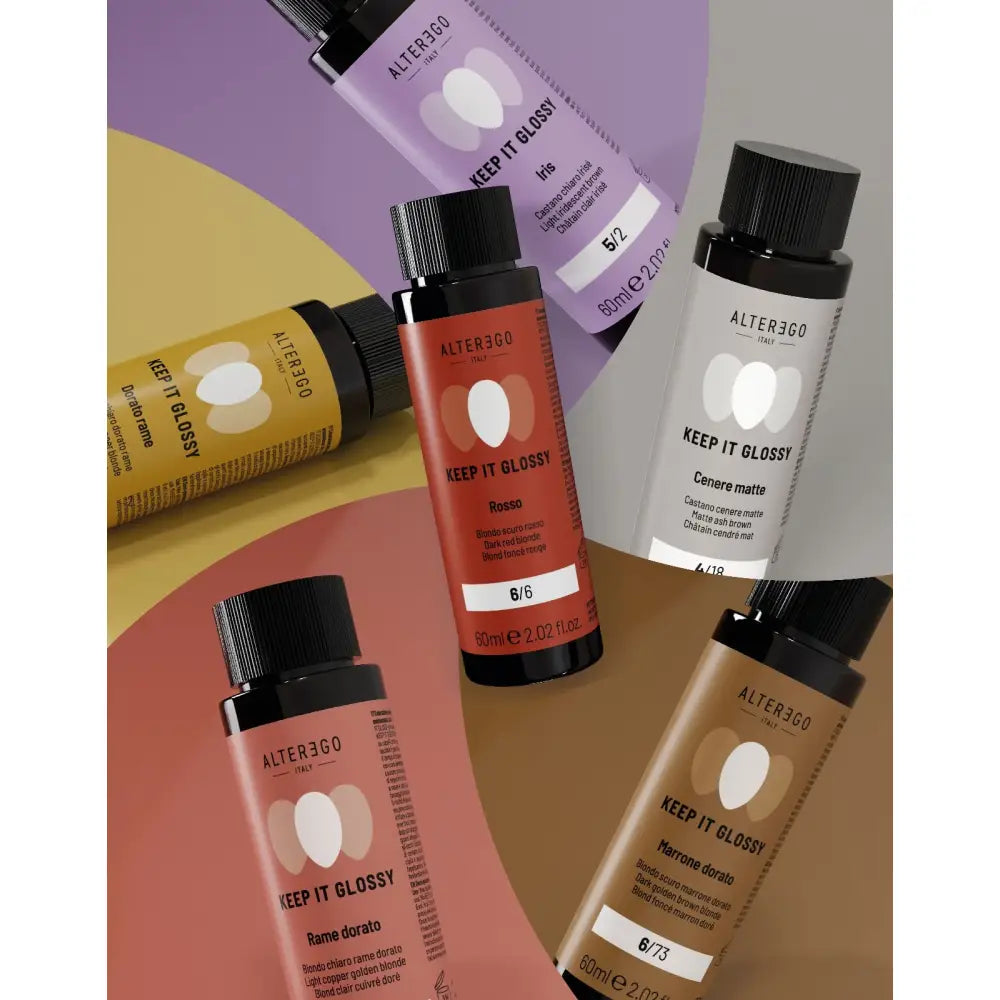 AlterEgo Keep It Glossy 60ml – Vopsea Lichidă demi-permanentă profesională pentru păr strălucitor, sănătos și plin de viață