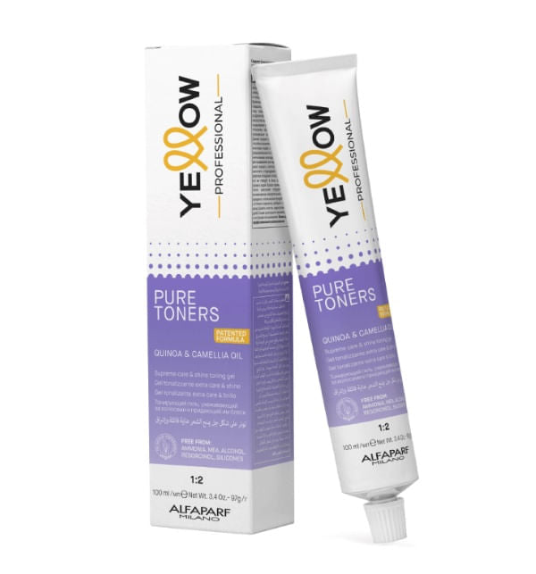 Yellow Pure Toners Toner Fără Amoniac 100ml Pentru Nuanțarea Părului Decolorat