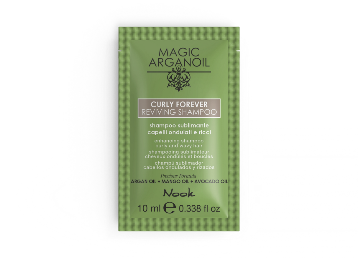 Nook Magic ArganOil Curly Forever– Șampon Revigorant pentru Păr Creț și Ondulat Mostră 10ml