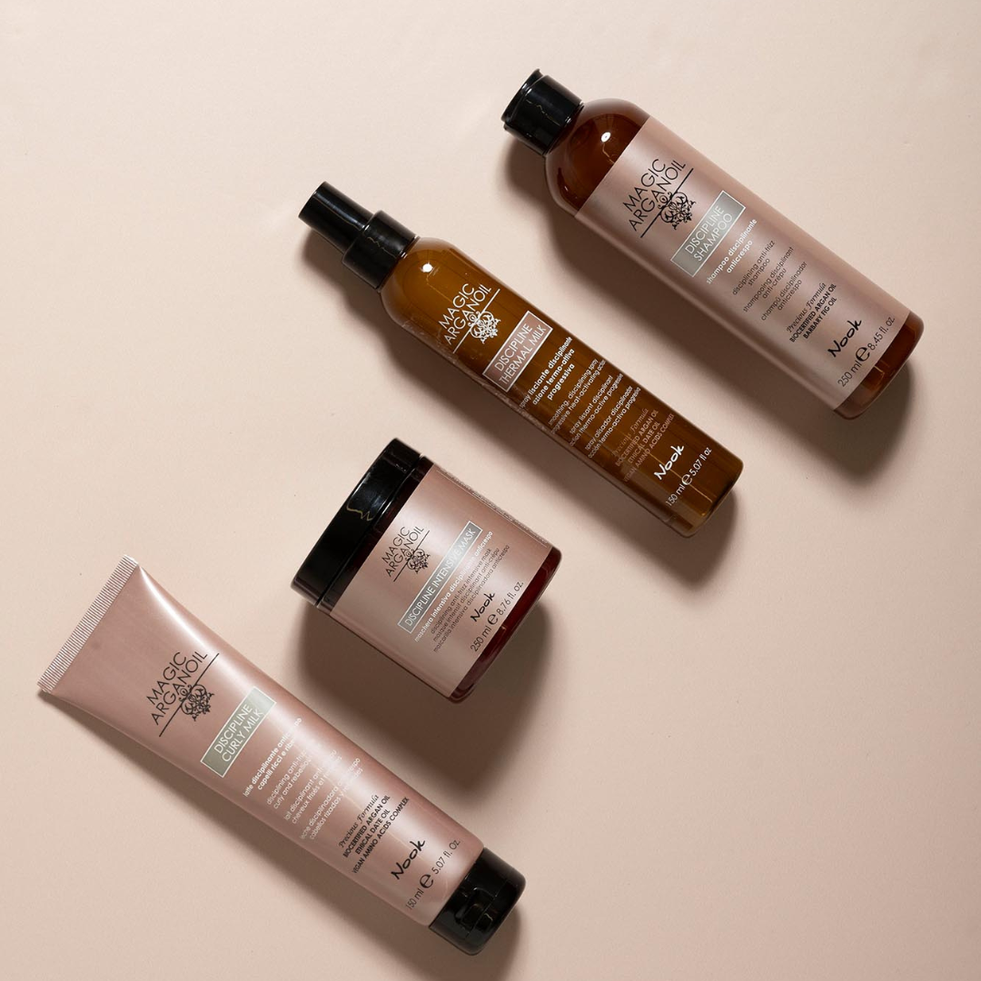 Lapte Anti-Frizz pentru Păr Rebel, cu Ulei de Argan, Nook Magic ArganOil Discipline