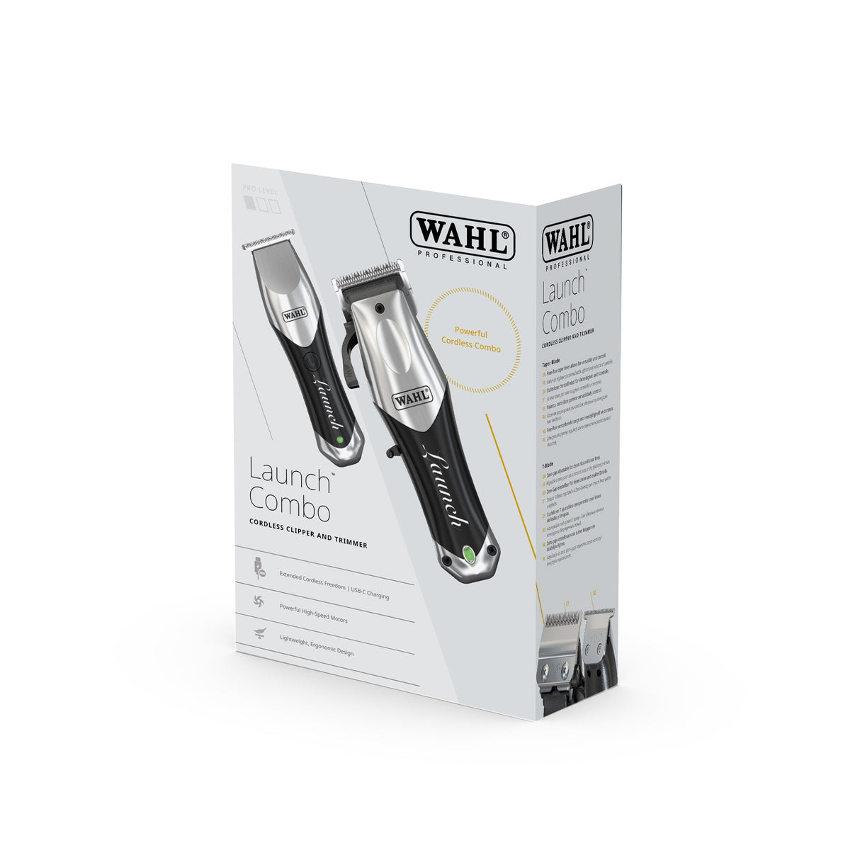 Wahl Launch Combo – Set Profesional Mașină de Tuns + Trimmer fără Fir