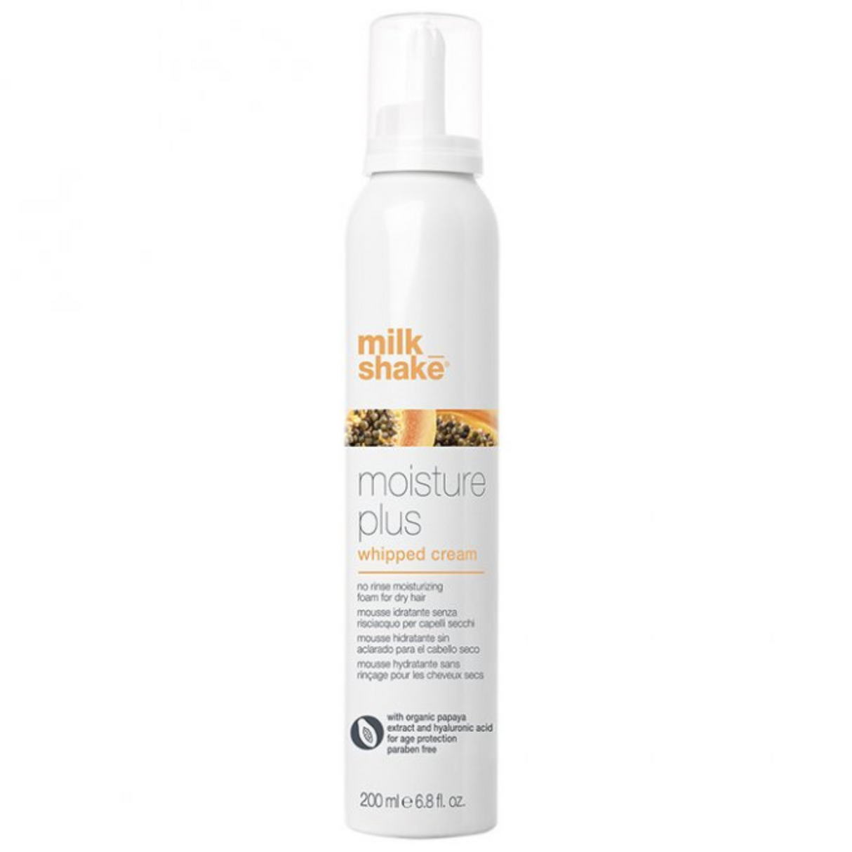 Balsam Spumă Hidratantă Fără Clătire Cu Acid Hialuronic Și Extract de Papaya Milk Shake Moisture & More Leave-in 200ml