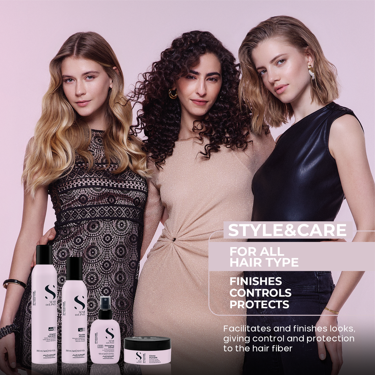 Alfaparf Milano Semi Di Lino Style&Care Flexible Mousse 250 ml – Spumă de Styling Versatilă pentru Volum Natural și Fixare Lejeră, fără Reziduuri