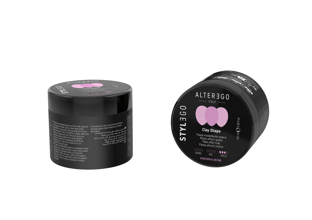AlterEgo StylEgo Clay Shape – Pastă Mată Flexibilă pentru Textură Naturală și Fixare de Durată 100 ml