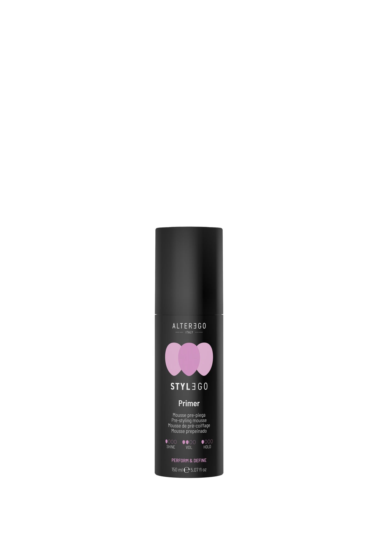AlterEgo StylEgo Primer Mousse – Spumă de Bază pentru Coafuri cu Volum și Textură, 175 ml