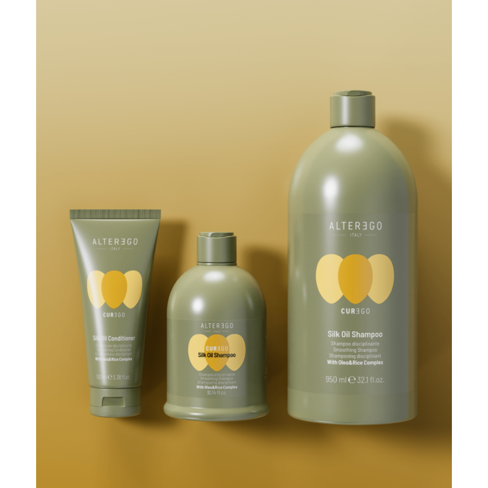 Șampon Iluminator Pentru Părul Rebel Și Indisciplinat AlterEgo CureEgo Silk Oil